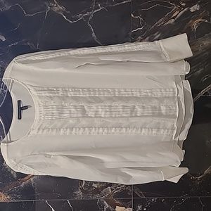 White house black market lined white blouse Size 8
